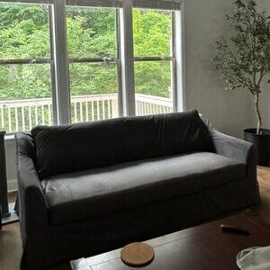 Ikea FARLOV 3-seat couch cover velvet silpcover, bemz-like (2 available)